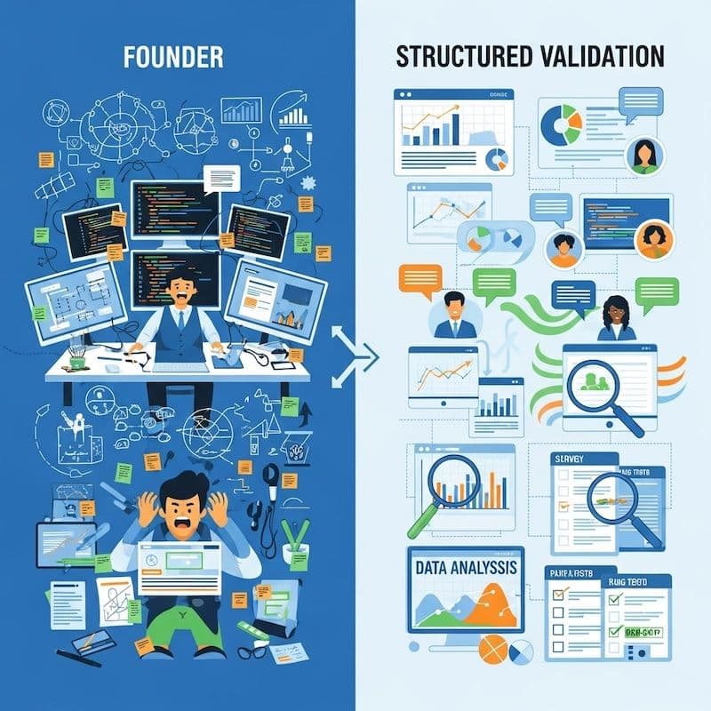 Comparison of building without validation versus systematic Promise Validation process